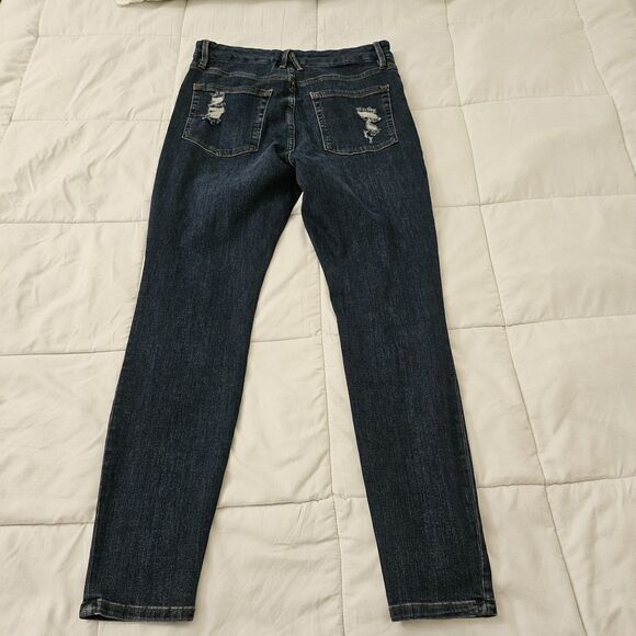 Good American Jeans 31 Blue Good Legs High Rise Skinny Denim Stretch Distressed - Picture 7 of 10